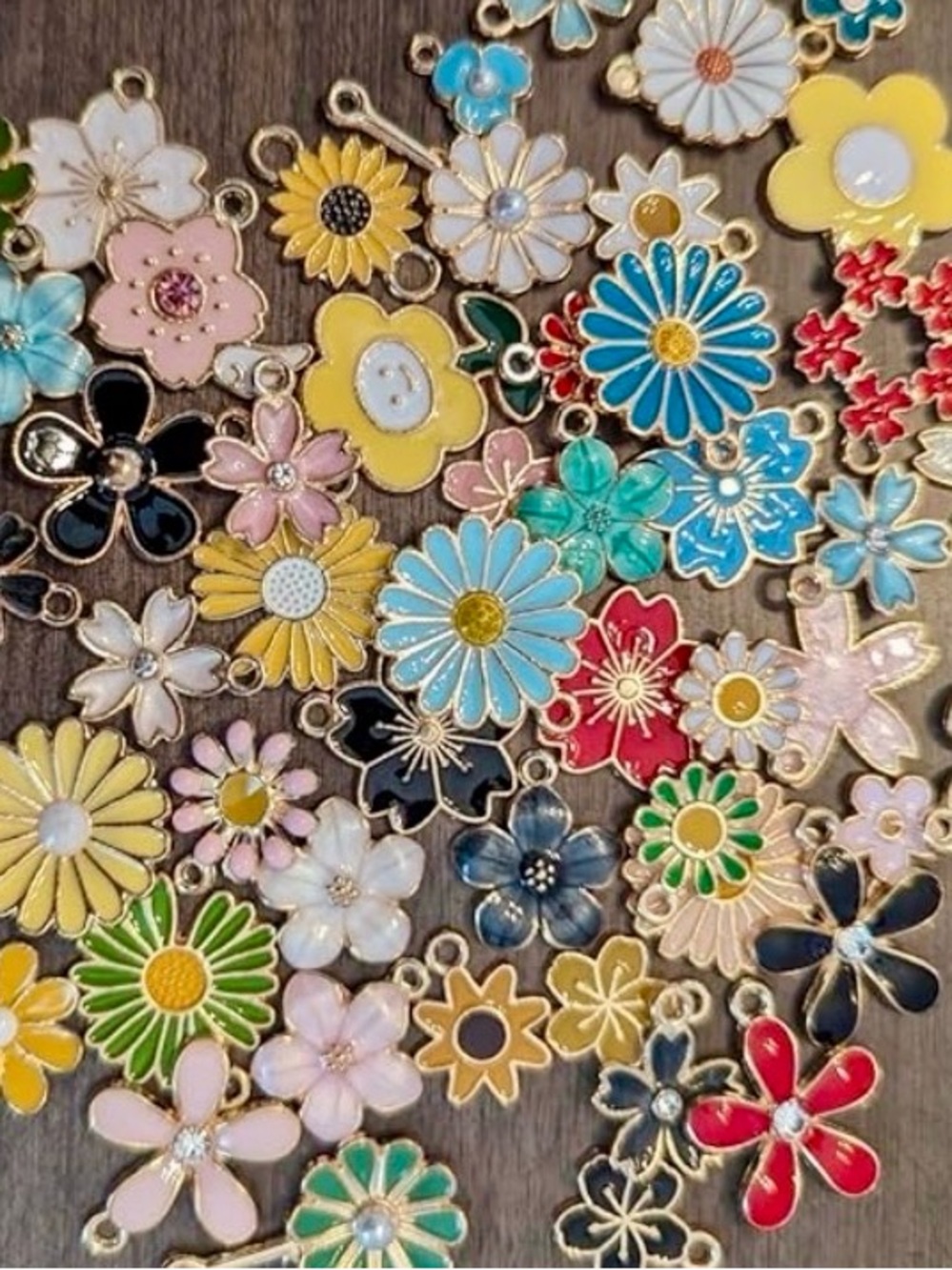 Flower Charms Pendants Jewelry Craft Supplies